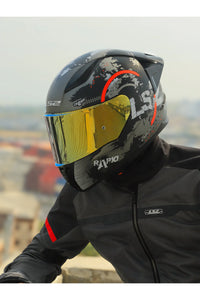 LS2 Rapıd 2 Cırcle Mat Siyah-Kırmızı Kask