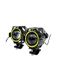 MOTOSİKLET LED SİS ANGEL MERCEKLİ SİYAH