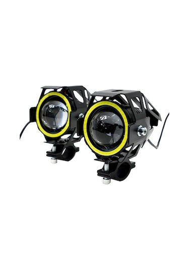 MOTOSİKLET LED SİS ANGEL MERCEKLİ SİYAH