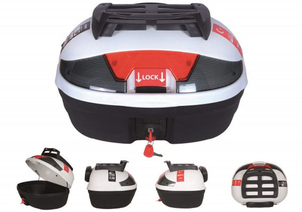 Arwic Sırt Dayamalı Motosiklet Çantası Beyaz 46 Litre