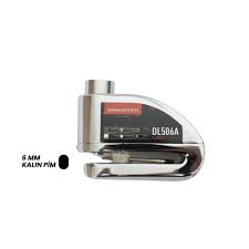 KNMASTER DL506A 6mm Alarmlı Disk Kilidi | Hatırlatma Kablosu ve Taşıma Çantası Hediye