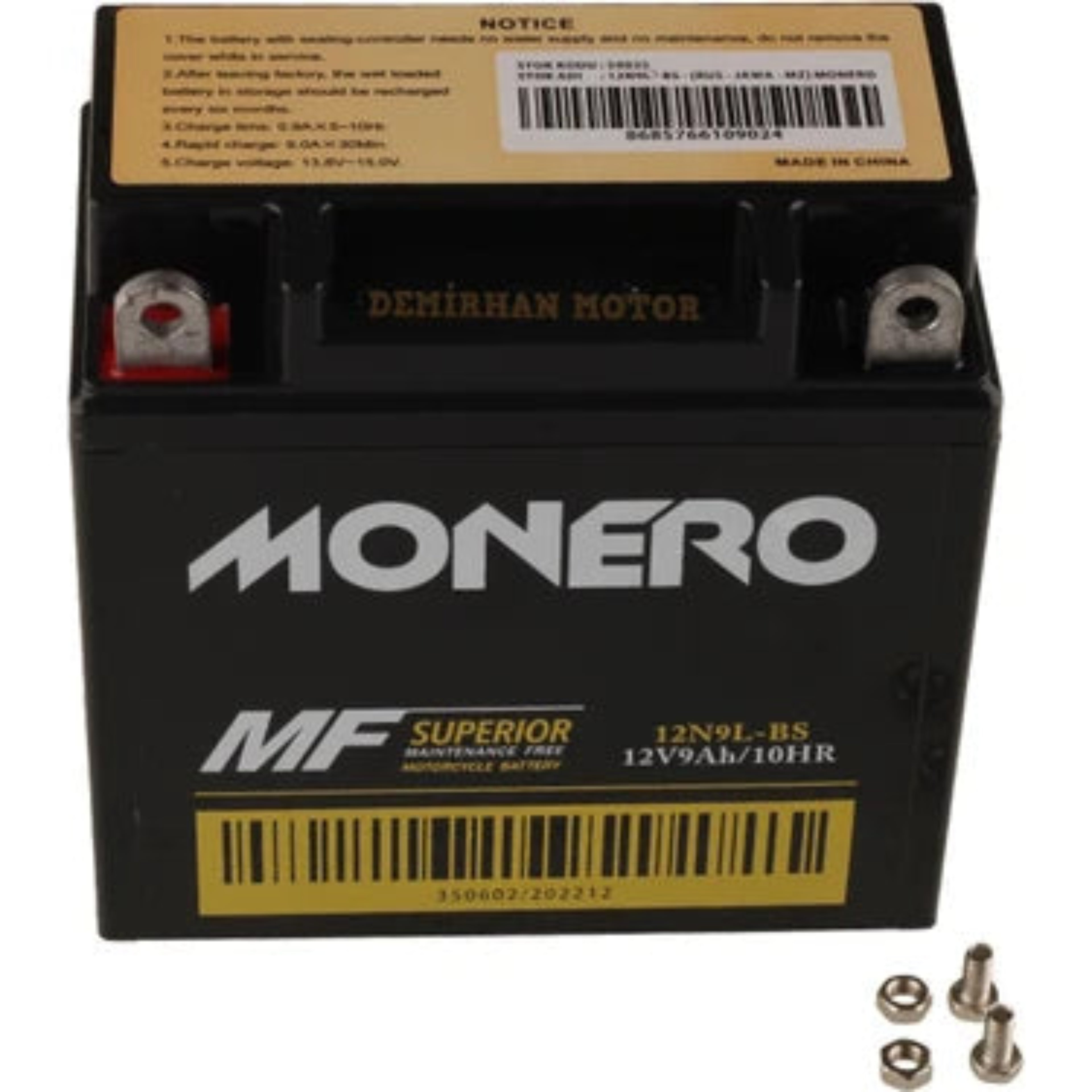 MONERO 12-9 DİK AKÜ