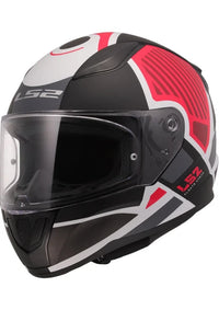 LS2 RAPID 2 RACE GRID MAT BEYAZ-KIRMIZI KASK