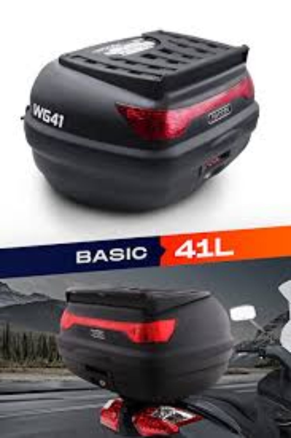 WOGEN 41 Litre Wogen Motosiklet Arka Çantası Yeni Model Siyah