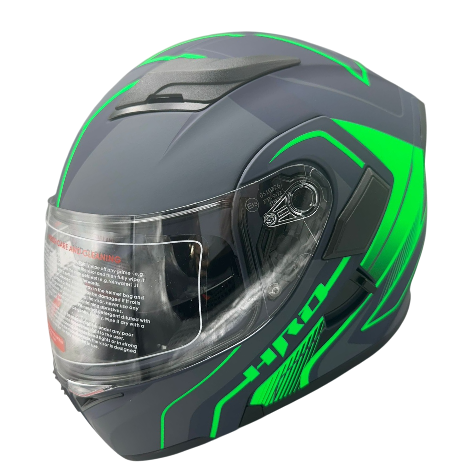 ÇENE AÇILIR GÖZLÜKLÜ JK 902 YEŞİL KASK